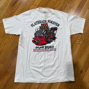 Vintage Drag Racing T-Shirt Mens XL Flatheads Forever Don Garlits Single Stitch